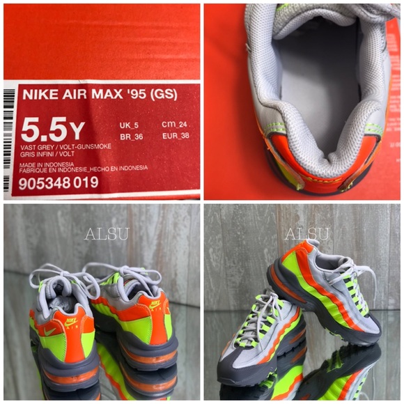 Nike Air Max ‘95 GS Vast Grey k/W AUTHENTIC - Picture 6 of 8